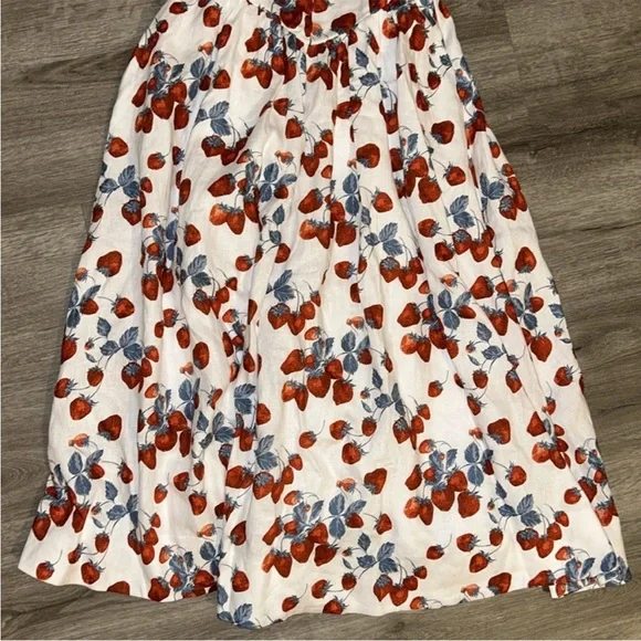 Reformation Balia Linen Sleeveless Basque-Waist Midi Dress - Picture 6 of 14